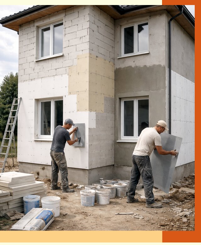Утепление дома из газобетона в Кургане от 4330 руб./м² — заказать у ТепломастерКрг